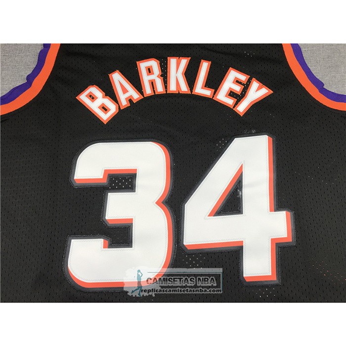 Camiseta Phoenix Suns Charles Barkley NO 34 Mitchell & Ness 1992-93 Negro